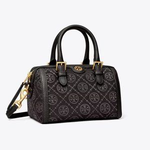 TORY BURCH MINI T MONOGRAM BARREL BAG